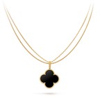 Clover Large 25mm  Onyx Necklace – LUX VERSE Luxury Designer Fashion Outlet