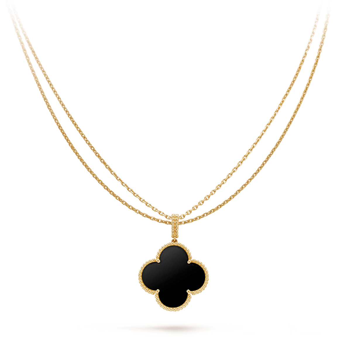 Clover Large 25mm  Onyx Necklace – LUX VERSE Luxury Designer Fashion Outlet
