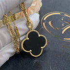 Clover Large 25mm  Onyx Necklace – LUX VERSE Luxury Designer Fashion Outlet