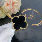 Clover Large 25mm  Onyx Necklace – LUX VERSE Luxury Designer Fashion Outlet
