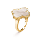 Clover White Mop Ring – LUX VERSE Luxury Designer Fashion Outlet