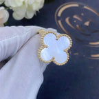 Clover White Mop Ring – LUX VERSE Luxury Designer Fashion Outlet