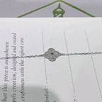 Clover  Single Flower Bracelet Silver – LUX VERSE Luxury Designer Fashion Outlet