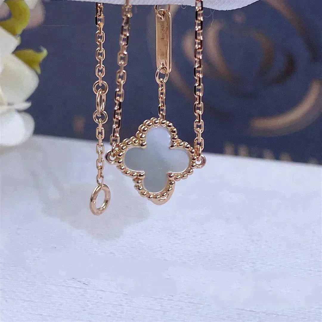 Clover White Mop Single Flower Bracelet – LUX VERSE Luxury Designer Fashion Outlet
