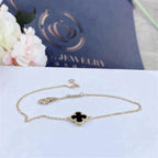 Clover Onyx Single Flower Bracelet – LUX VERSE Luxury Designer Fashion Outlet