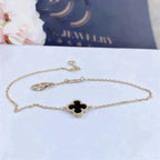 Clover Onyx Single Flower Bracelet – LUX VERSE Luxury Designer Fashion Outlet