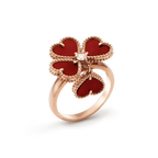 Sweet Clover Carnelian Ring – LUX VERSE Luxury Designer Fashion Outlet