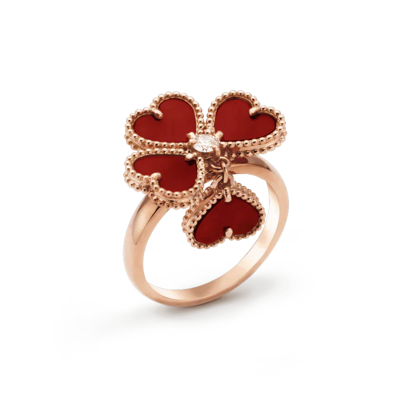 Sweet Clover Carnelian Ring – LUX VERSE Luxury Designer Fashion Outlet