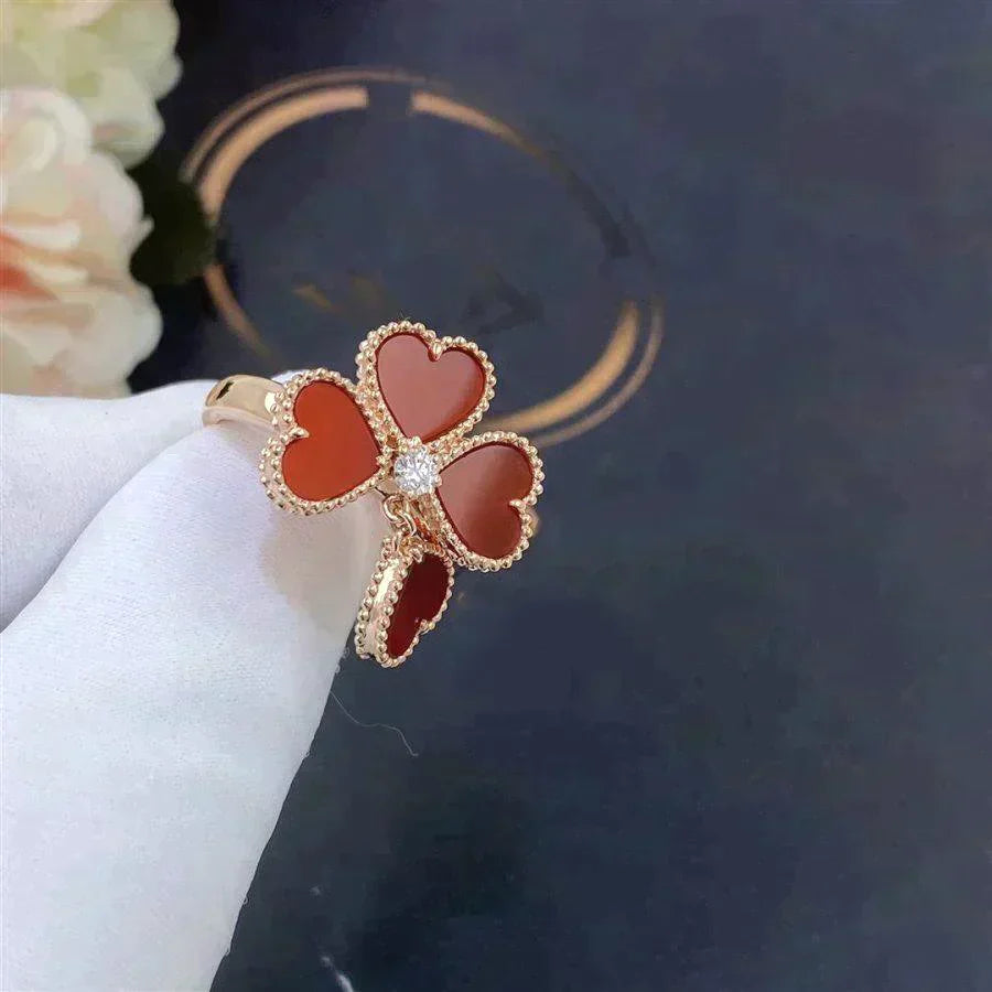 Sweet Clover Carnelian Ring – LUX VERSE Luxury Designer Fashion Outlet