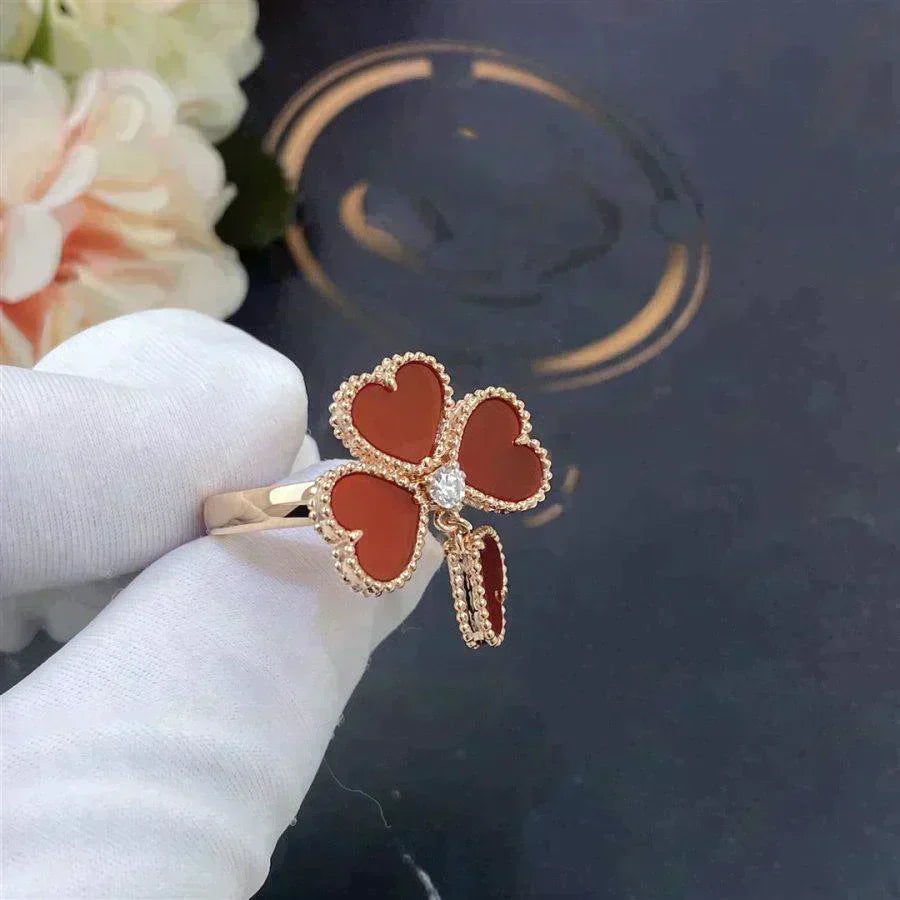 Sweet Clover Carnelian Ring – LUX VERSE Luxury Designer Fashion Outlet