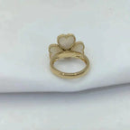 Sweet Clover White Mop Ring – LUX VERSE Luxury Designer Fashion Outlet