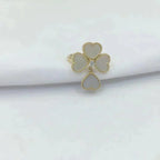 Sweet Clover White Mop Ring – LUX VERSE Luxury Designer Fashion Outlet