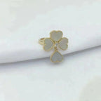 Sweet Clover White Mop Ring – LUX VERSE Luxury Designer Fashion Outlet