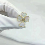 Sweet Clover White Mop Ring – LUX VERSE Luxury Designer Fashion Outlet