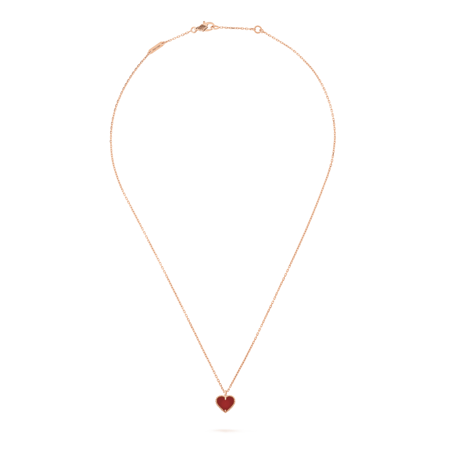Sweet Clover Carnelian Heart Necklace – LUX VERSE Luxury Designer Fashion Outlet