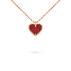 Sweet Clover Carnelian Heart Necklace – LUX VERSE Luxury Designer Fashion Outlet
