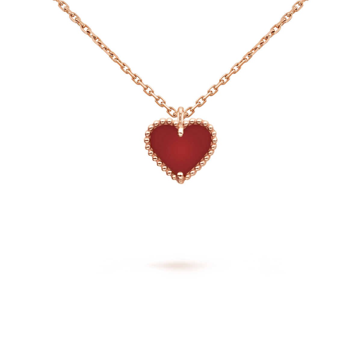 Sweet Clover Carnelian Heart Necklace – LUX VERSE Luxury Designer Fashion Outlet