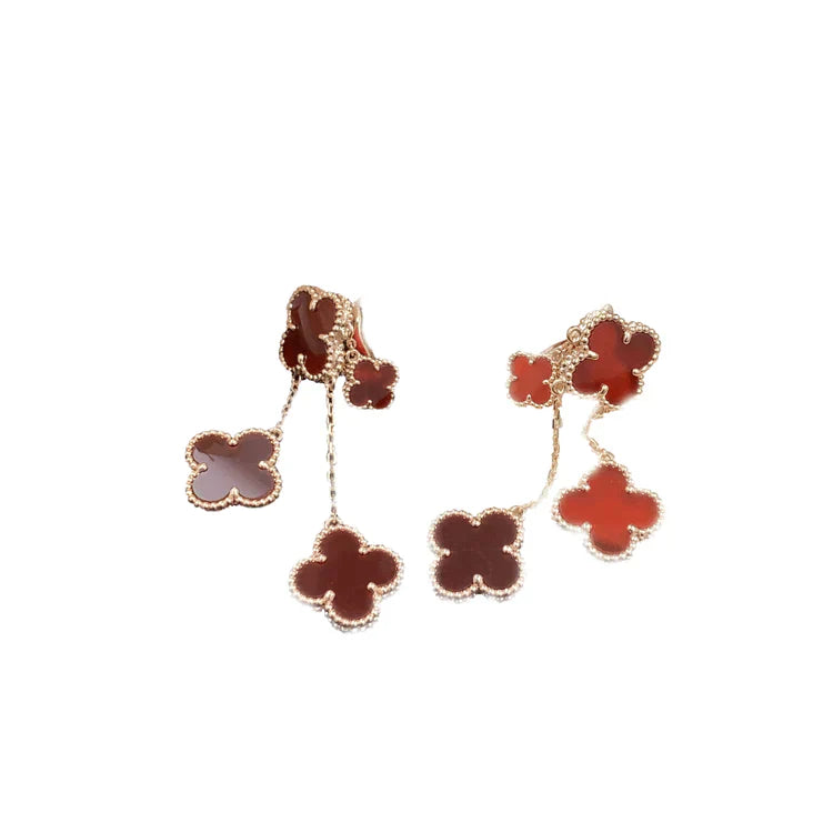 Clover 4 Motifs Carnelian Earrings – LUX VERSE Luxury Designer Fashion Outlet