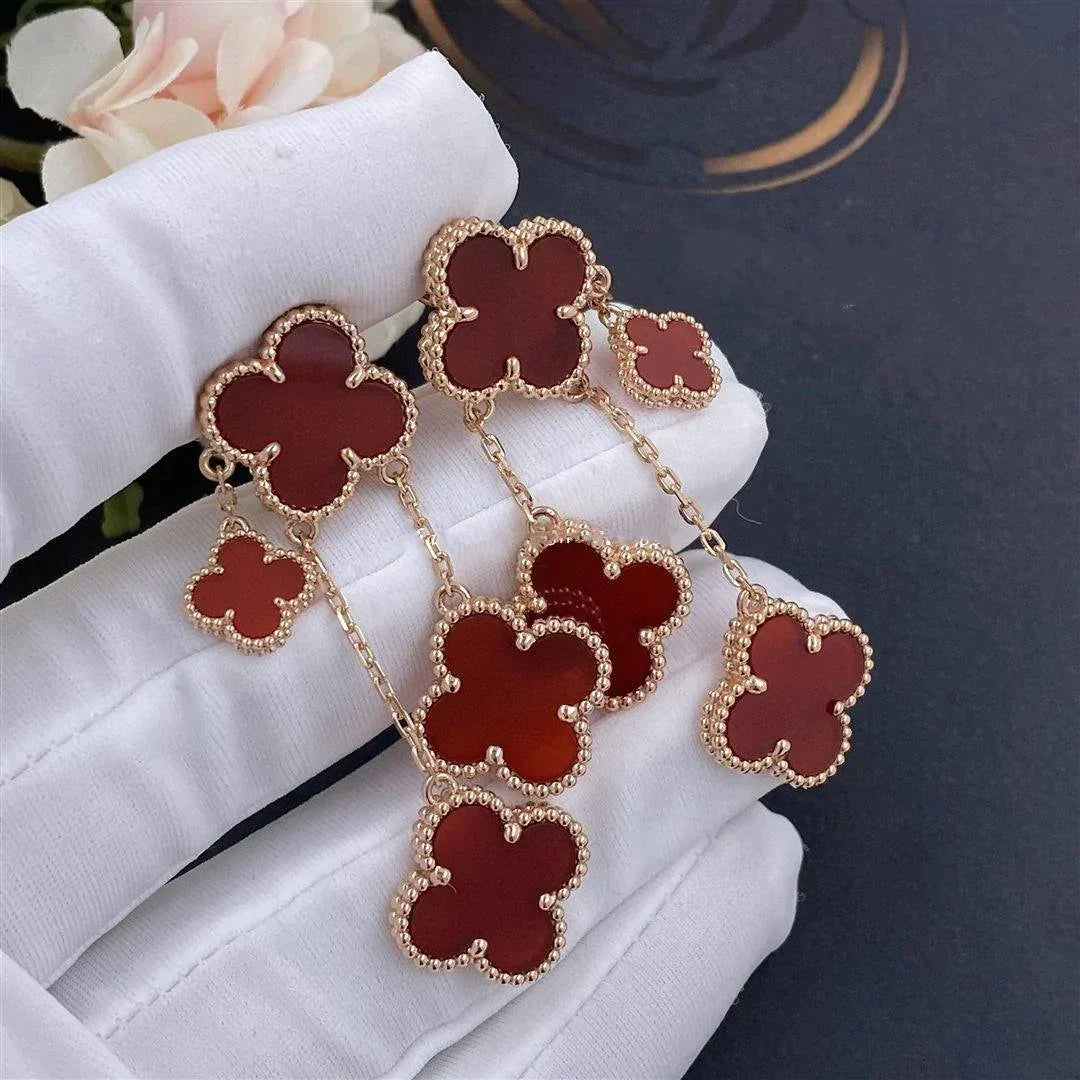 Clover 4 Motifs Carnelian Earrings – LUX VERSE Luxury Designer Fashion Outlet