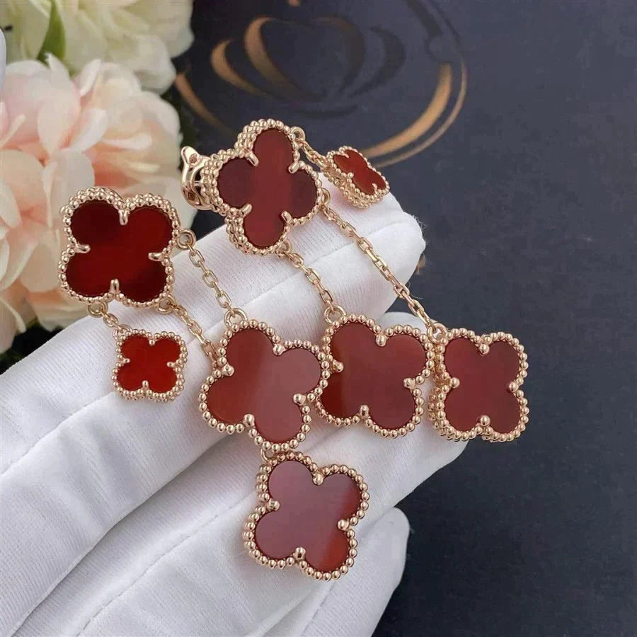 Clover 4 Motifs Carnelian Earrings – LUX VERSE Luxury Designer Fashion Outlet