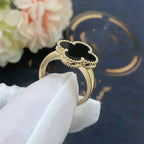 Clover Onyx Ring – LUX VERSE Luxury Designer Fashion Outlet