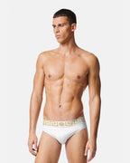 Greca Border Swim Briefs – for hygiene purposes we advise to try on this item with personal underwear underneath – LUX VERSE Luxury Designer Fashion Outlet