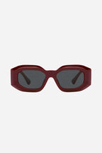 Biggie bold sunglasses in burgundy with iconic jellyfish – designed line of distinctive eyewear available in unisex designs for those who – LUX VERSE Luxury Designer Fashion Outlet