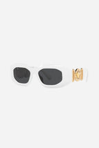 Biggie bold sunglasses in white with iconic jellyfish – designed line of distinctive eyewear available in unisex designs for those who – LUX VERSE Luxury Designer Fashion Outlet