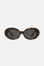 Biggie oval sunglasses in havana with iconic jellyfish – designed line of distinctive eyewear available in unisex designs for those who – LUX VERSE Luxury Designer Fashion Outlet