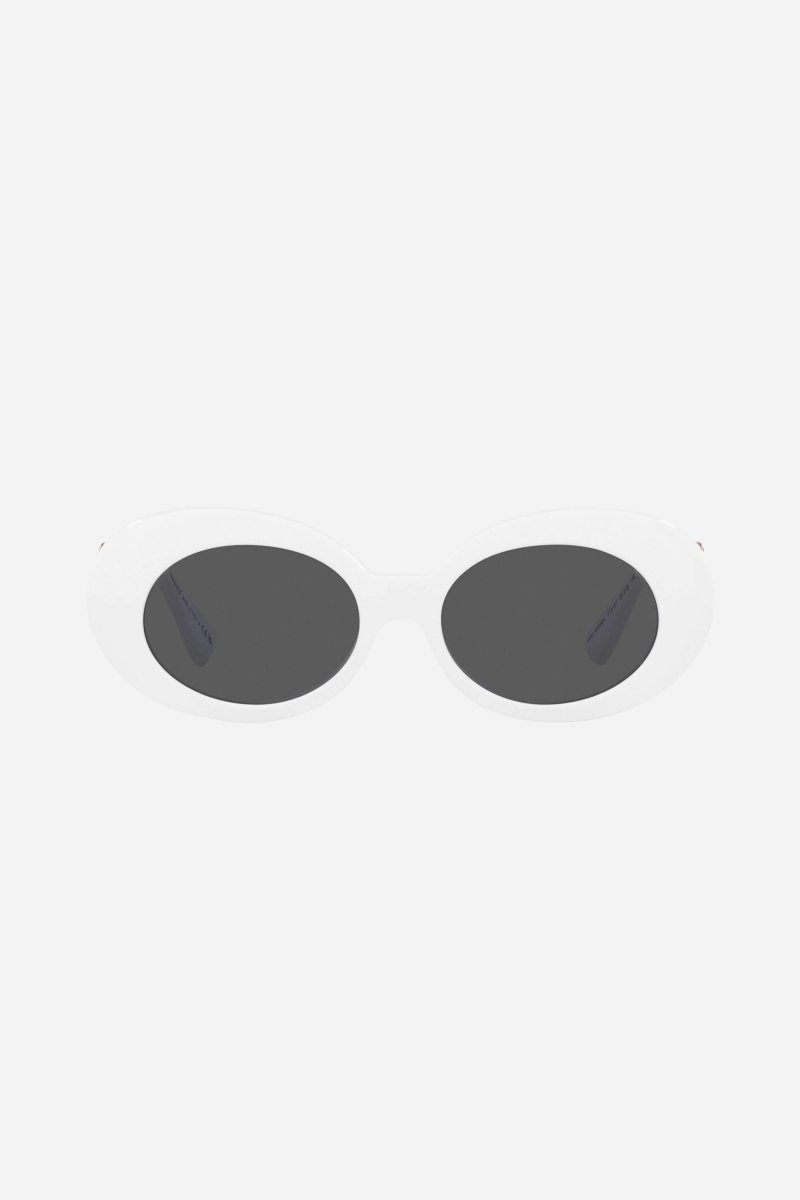 Biggie oval sunglasses in white with iconic jellyfish – designed line of distinctive eyewear available in unisex designs for those who – LUX VERSE Luxury Designer Fashion Outlet