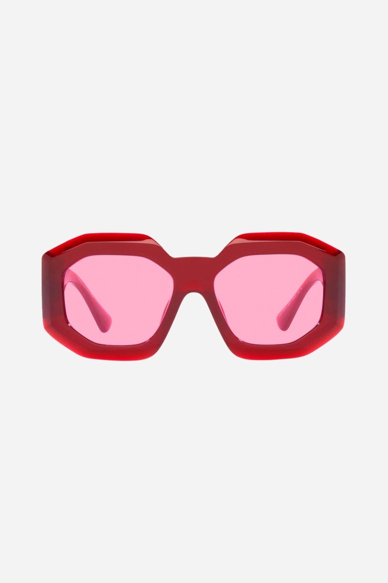 Biggie oversized sunglasses in burgundy with iconic jellyfish – designed line of distinctive eyewear available in unisex designs for those who – LUX VERSE Luxury Designer Fashion Outlet