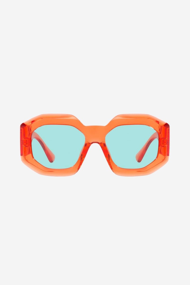 Biggie oversized sunglasses in orange with iconic jellyfish – designed line of distinctive eyewear available in unisex designs for those who – LUX VERSE Luxury Designer Fashion Outlet