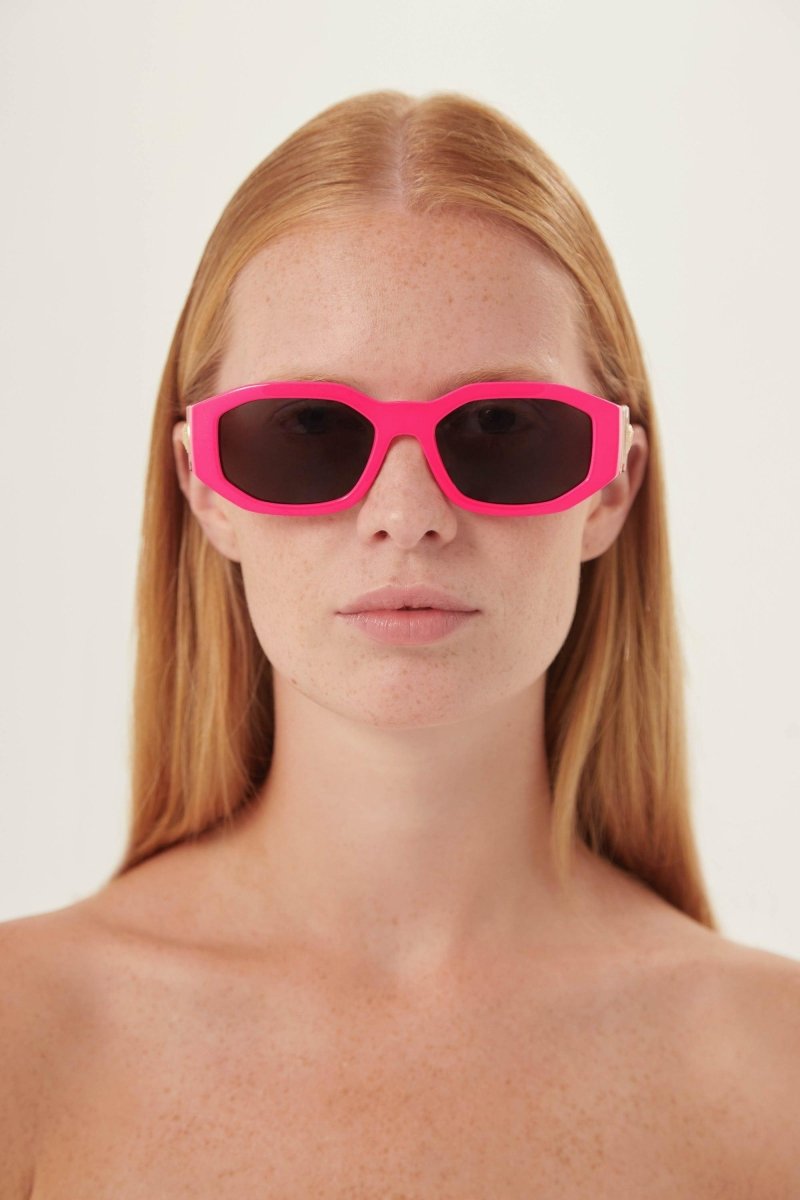 Biggie sunglasses in pink with iconic jellyfish – designed line of distinctive eyewear available in unisex designs for those who – LUX VERSE Luxury Designer Fashion Outlet
