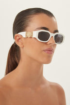 Biggie sunglasses in white with iconic jellyfish – is distinguished by its strength of character, innovative use of new, – LUX VERSE Luxury Designer Fashion Outlet
