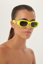 Biggie sunglasses in yellow with iconic jellyfish – designed line of distinctive eyewear available in unisex designs for those who – LUX VERSE Luxury Designer Fashion Outlet