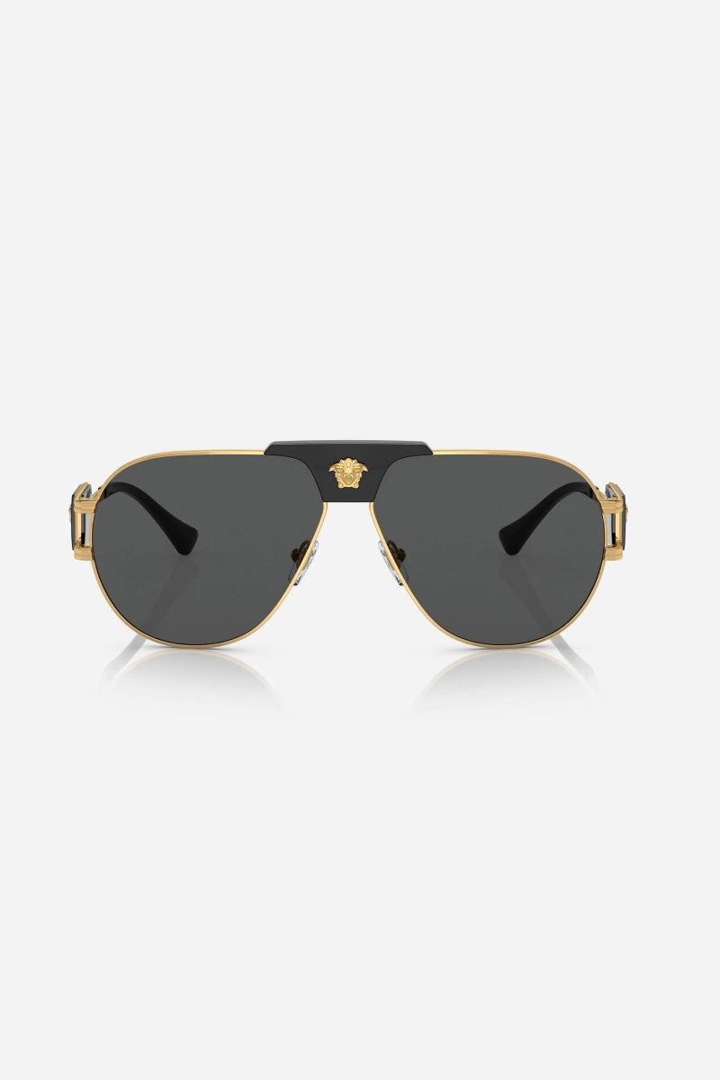 Black metal pilot sunglasses with iconic jellyfish and gold details – is distinguished by its strength of character, innovative use of new, – LUX VERSE Luxury Designer Fashion Outlet