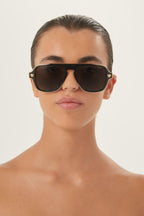 Caravan sunglasses with gold details – designed line of distinctive eyewear available in unisex designs for those who – LUX VERSE Luxury Designer Fashion Outlet