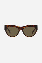 Cat eye havana sunglasses with gold side details – is distinguished by its strength of character, innovative use of new, – LUX VERSE Luxury Designer Fashion Outlet