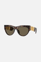 Cat eye havana sunglasses with gold side details – designed line of distinctive eyewear available in unisex designs for those who – LUX VERSE Luxury Designer Fashion Outlet