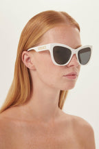 Cat eye white sunglasses – designed line of distinctive eyewear available in unisex designs for those who – LUX VERSE Luxury Designer Fashion Outlet