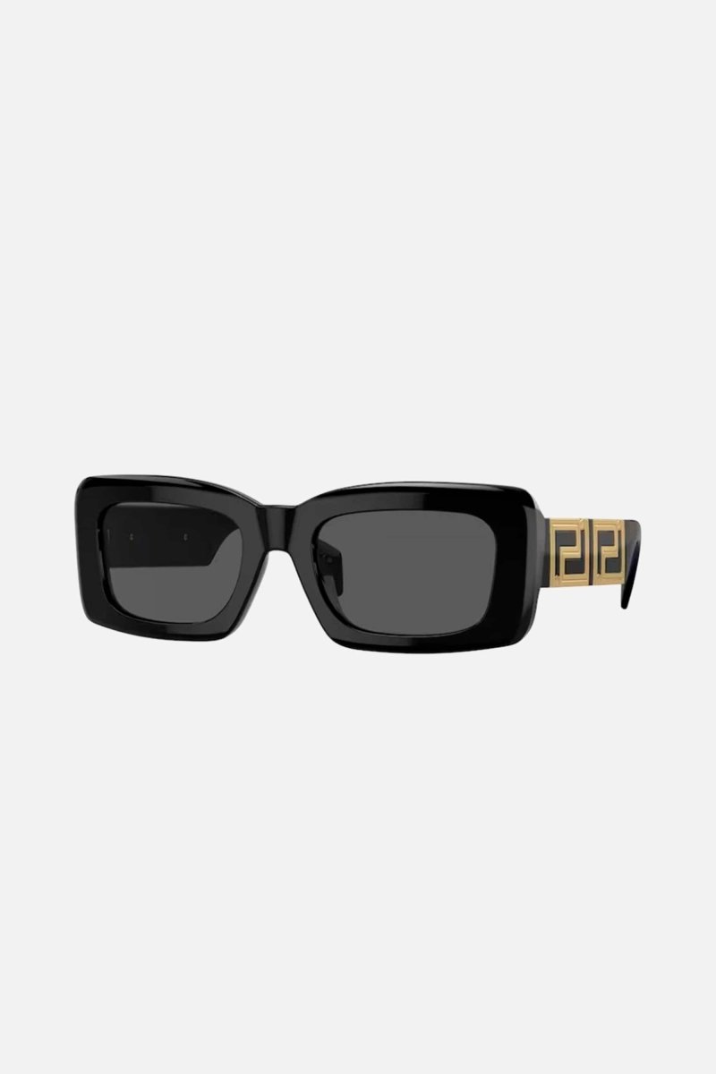 Squared black sunglasses with gold side details – designed line of distinctive eyewear available in unisex designs for those who – LUX VERSE Luxury Designer Fashion Outlet