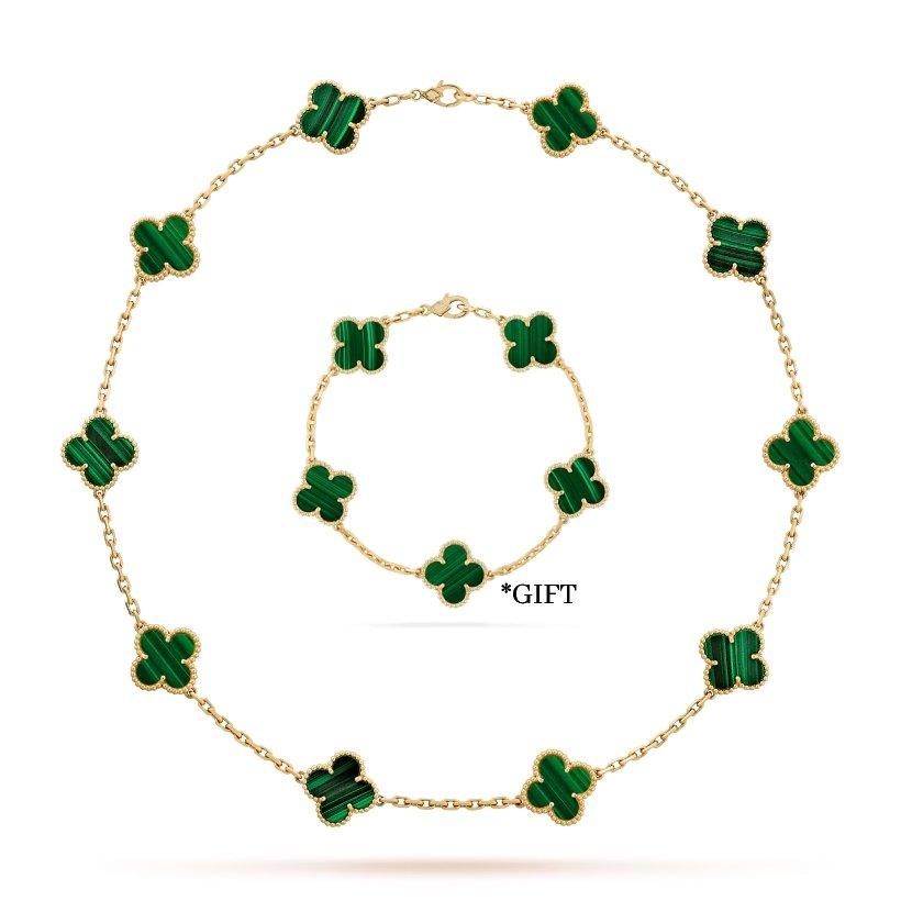 Vintage Alhambra Necklace + ONE FREE BRACELET – faithful to the first Alhambra® jewel, the Vintage Alhambra pieces stand out for – LUX VERSE Luxury Designer Fashion Outlet