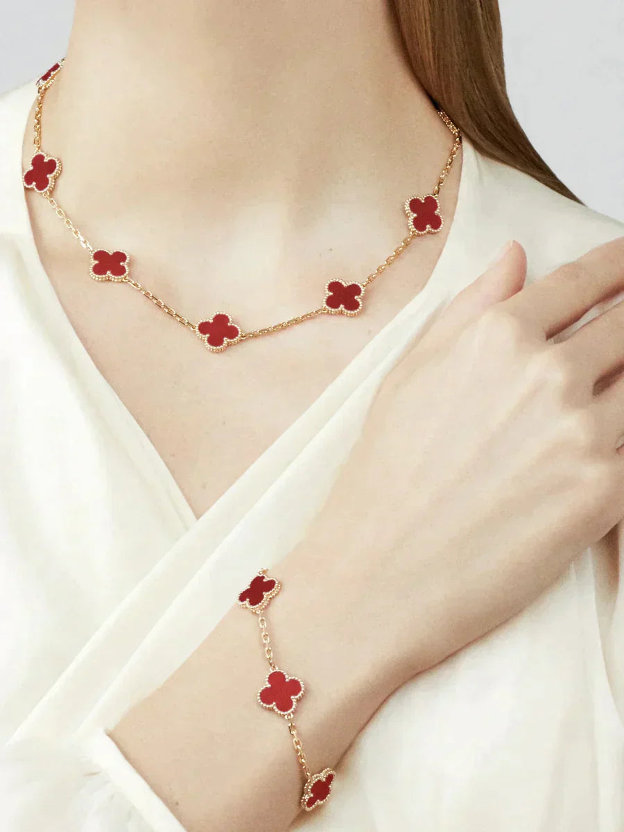 Vintage Alhambra Necklace + ONE FREE BRACELET – what's Included – LUX VERSE Luxury Designer Fashion Outlet
