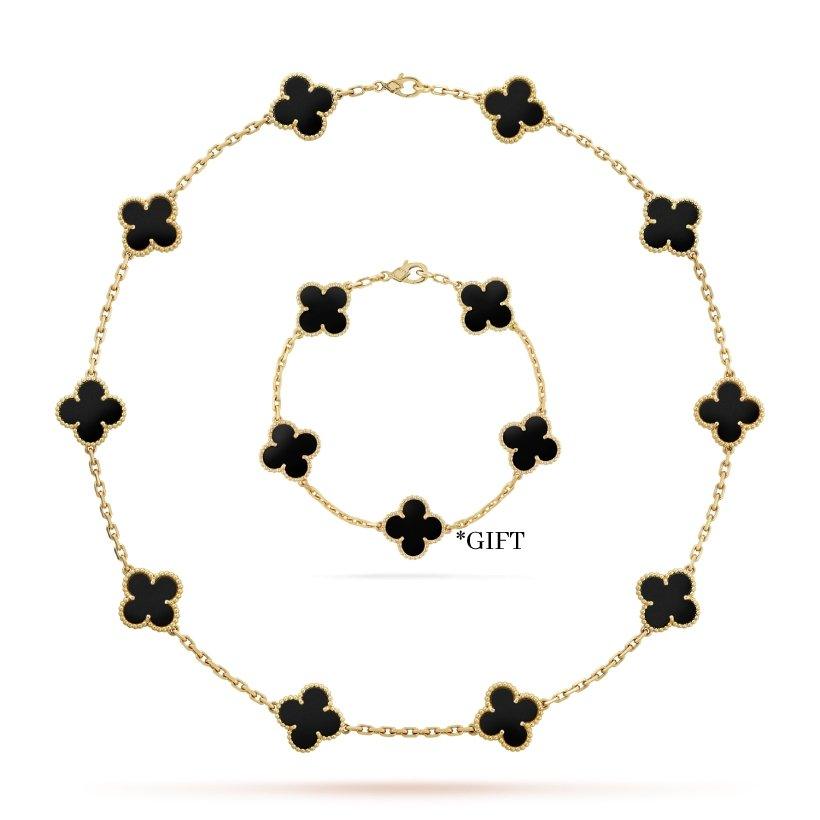 Vintage Alhambra Necklace + ONE FREE BRACELET – what's Included – LUX VERSE Luxury Designer Fashion Outlet