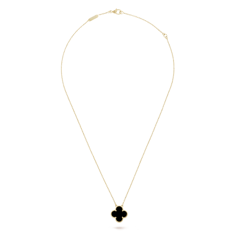 Vintage Alhambra Pendant – these four-leaf clover-inspired lucky icons are outlined with gold beading – LUX VERSE Luxury Designer Fashion Outlet