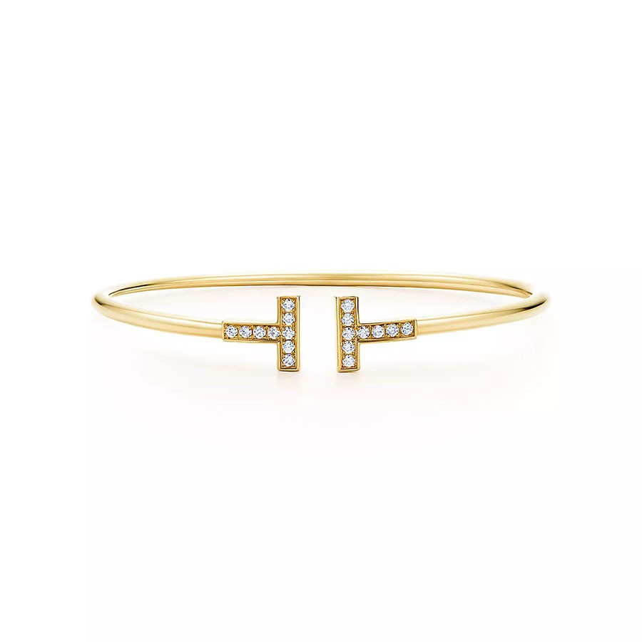 T Bracelet 1.8mm Gold Diamond – LUX VERSE Luxury Designer Fashion Outlet