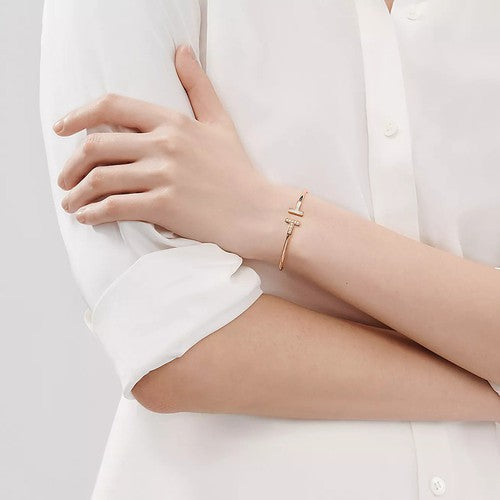 T Bracelet 1.8mm Mop Diamond Rose Gold – LUX VERSE Luxury Designer Fashion Outlet