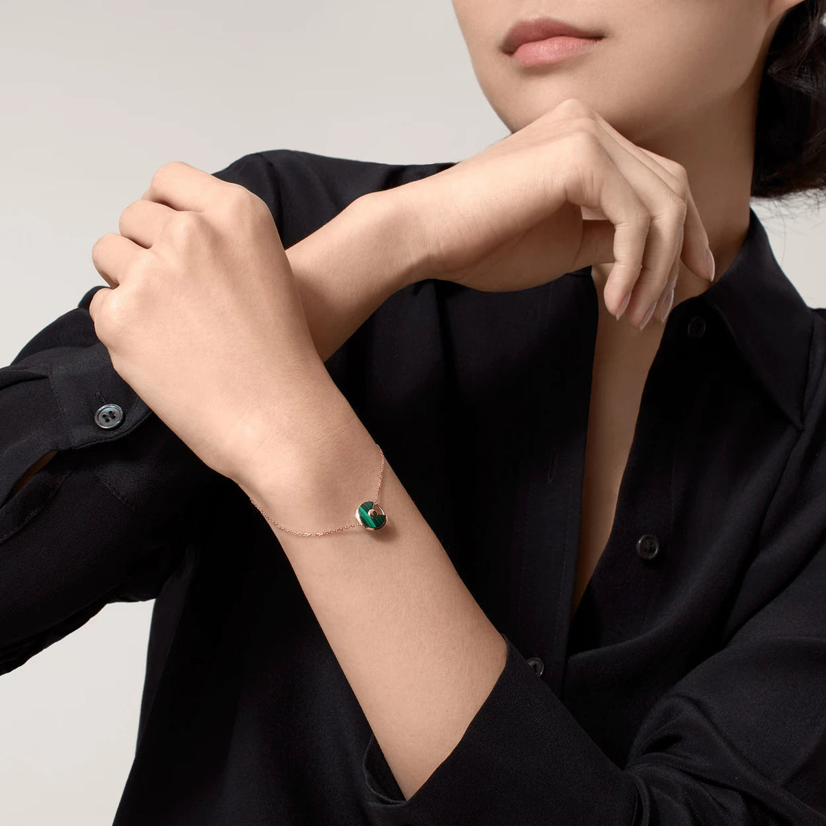 Amulette Malachite Rose Gold Bracelet – LUX VERSE Luxury Designer Fashion Outlet