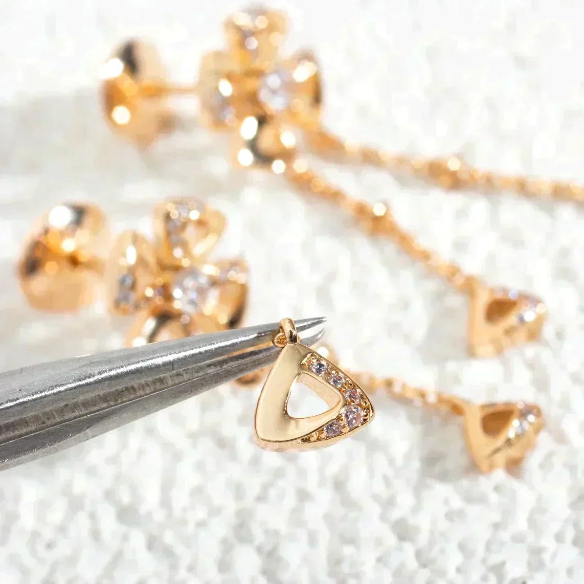 Fiorever Rose Gold Diamonds Earrings – LUX VERSE Luxury Designer Fashion Outlet