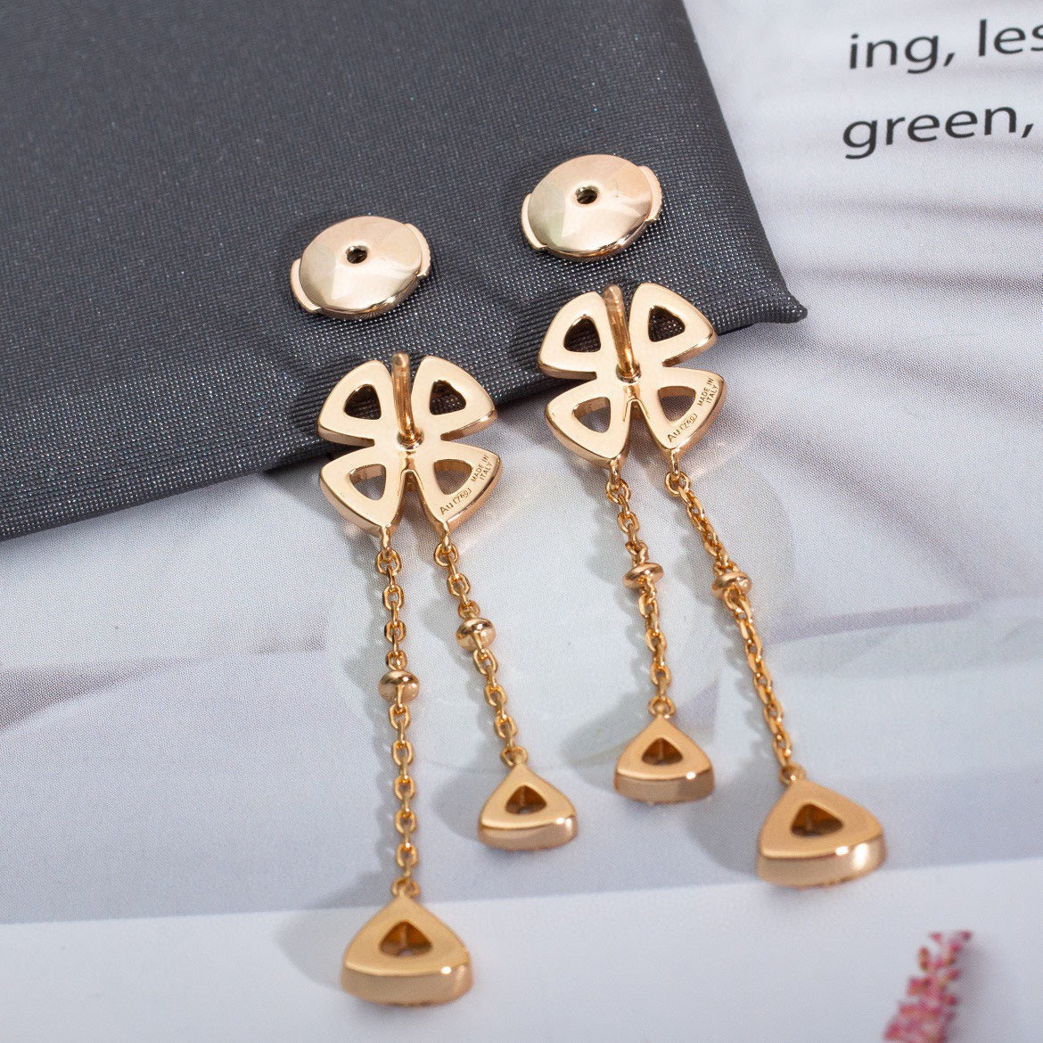 Fiorever Rose Gold Diamonds Earrings – LUX VERSE Luxury Designer Fashion Outlet